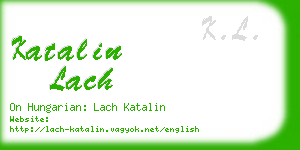 katalin lach business card